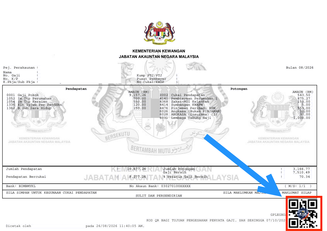 Contoh slip gaji